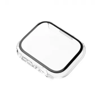 FIXED Pure apsauginis dėklas su grūdintu stiklu, skirtas Apple Watch 10 42mm, skaidrus