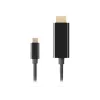 Vaizdo kabelio adapteris LANBERG CA-CMHD-10CU-0030-BK, USB Type-C į HDMI 2.0, 3 m, 18 Gbit/s, 4K