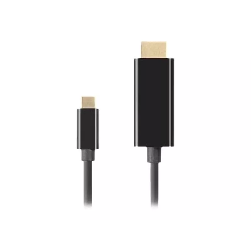 Vaizdo kabelio adapteris LANBERG CA-CMHD-10CU-0030-BK, USB Type-C į HDMI 2.0, 3 m, 18 Gbit/s, 4K