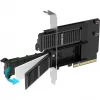 PCIe adapterio kortelė icybox MB312M4P-B — 2× M.2 NVMe į PCIe 4.0 x8 (bifurkacija)