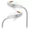 Tinklo kabelis Ubiquiti UACC-Cable-Patch-EL-C6A-15M-W RJ-45 Cat6a 15 m permatomai baltas