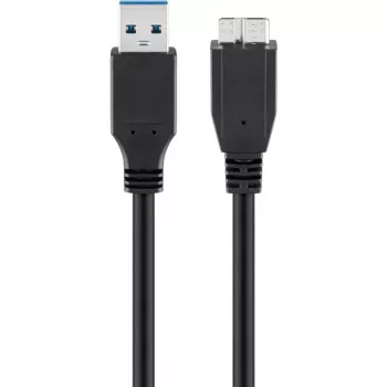 USB A – Micro-USB B laidas GOOBAY 95026 — 1,8 m, vyriškas–vyriškas, juodas