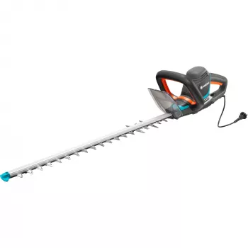 Gardena elektrinis gyvatvorių karpymo žirklės PowerCut 700/65, 65 cm, dvigubi peiliai, 2,7 cm pjovimo tarpas, oranžinė, juoda, mėlyna, 3,1 m/s² vibracija, 87 dB triukšmas