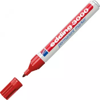 Permanentinis markeris Edding 3000 raudonas 10 vnt