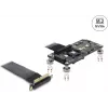 DELOCK PCI Express 3.0 x4 į M.2 Key M adapteris, 10 cm kabelis, modelis 64357