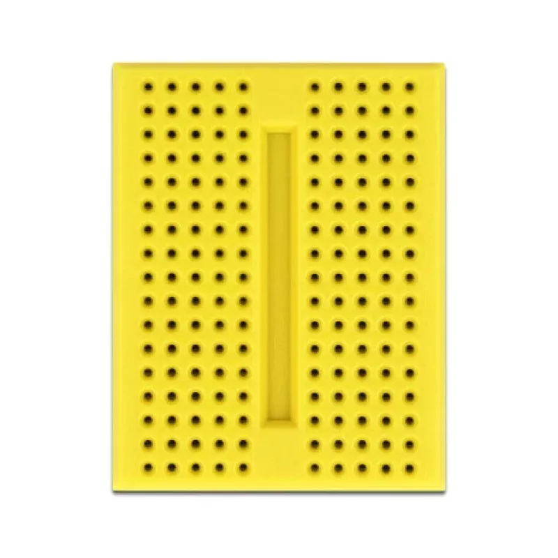 Breadboard DELOCK 18320 – plastikinė prototipų plokštė, geltona, 36×46×10 mm