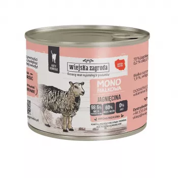 WIEJSKA ZAGRODA Ėrienos monoproteininis šlapias kačių ėdalas - 200g
