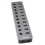 USB 3.0 skirstytuvas 10 prievadų su jungikliais