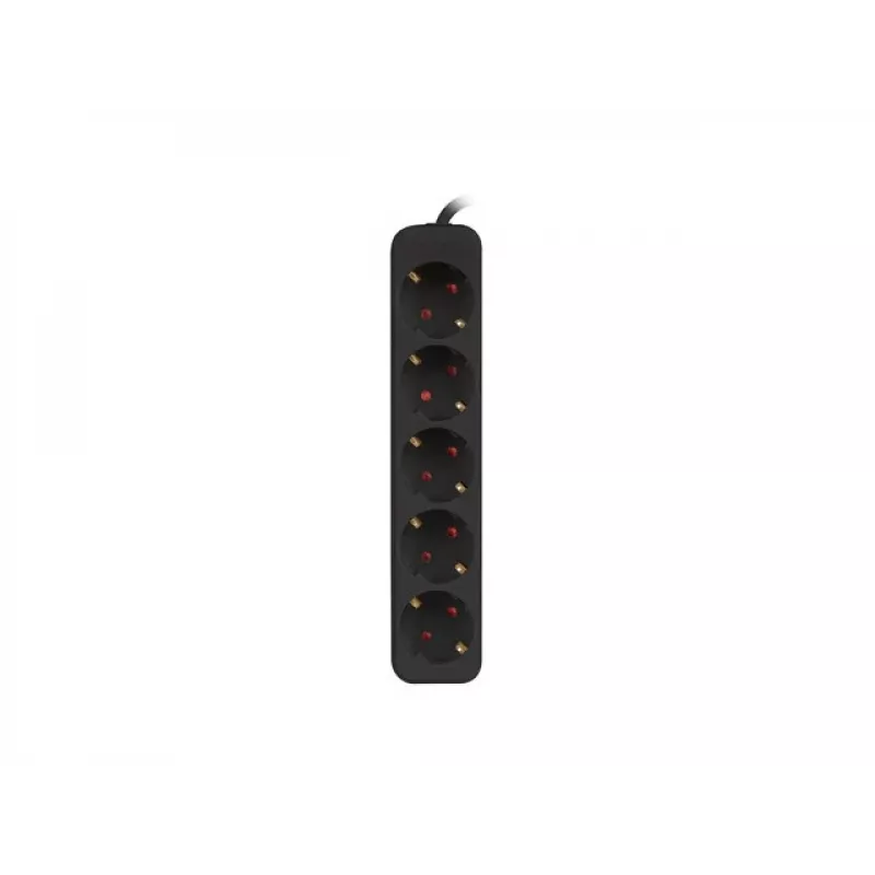 Prailginimo laidas Lanberg PS0-05F-0300-BK 3m 5 kištukinių lizdų patalpoms juodas
