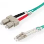 VALUE LWL-Cable 50/125µm OM3, LC/SC, turkiozinis 0,5m (21.99.8710)