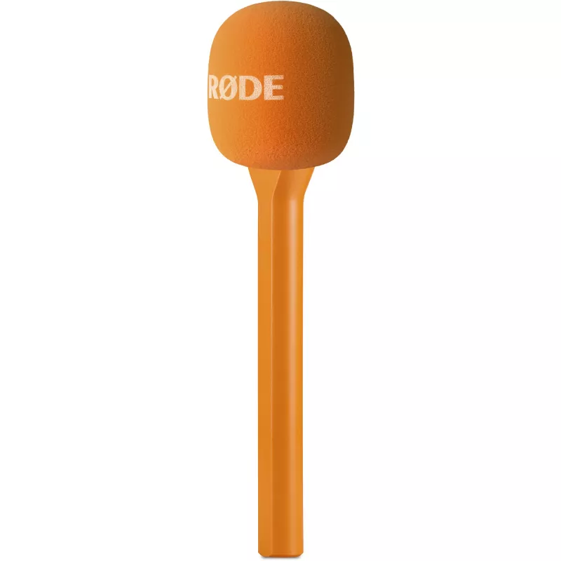 Rode Interview GO – kompaktiškas rankinis interviu mikrofonas, oranžinis
