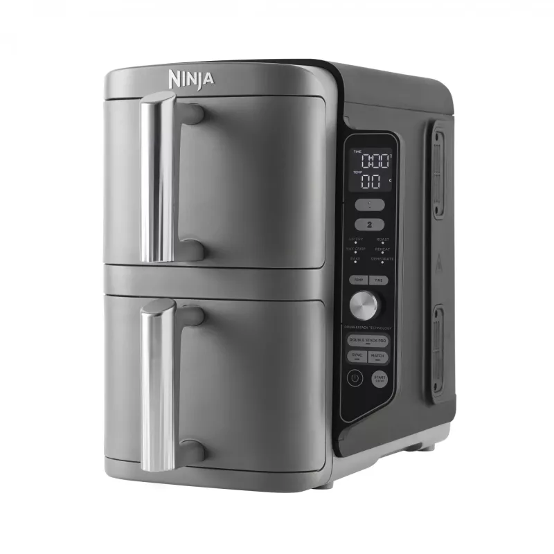 Ninja SL400EU dvisluoksnis oro gruzdintuvas Double 9.5 L 2470 W Juoda, Pilka