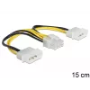 Vidinis maitinimo laidas DeLOCK 83410 0,15 m EPS 8-pin – Molex 3-pin