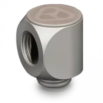 Thermal Grizzly DeltaMate Rotary 90° – vandens aušinimo jungtis, matinis nikelis, 1 vnt. (TG-DM-FIT-0203)