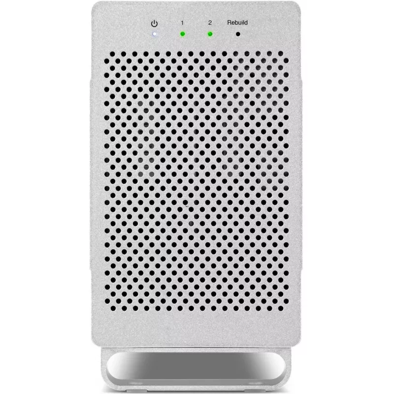 Išorinis HDD korpusas OWC Mercury Elite Pro Dual White 2× 3,5 col. SATA diskams, RAID 0/1/SPAN, USB Type‑B