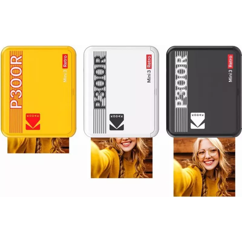Spausdintuvas Kodak Mini 3 Square Retro Pass Photo Printing Technology Geltona