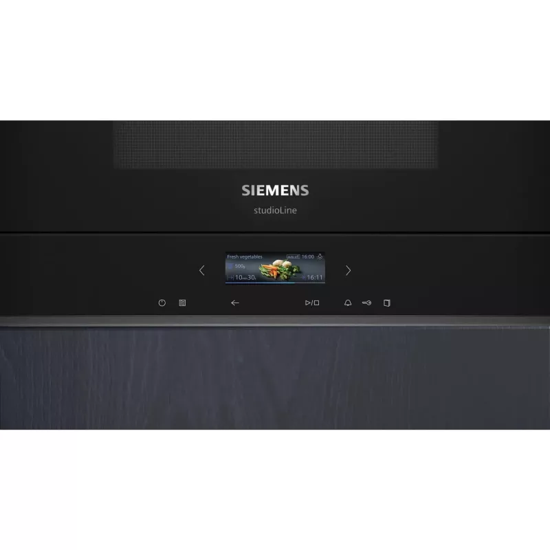 Siemens iQ700 BE732L1B1 kombinuota mikrobangų krosnelė, įmontuojama, 21 L, 900 W, juoda