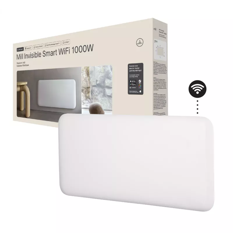 Elektrinis šildytuvas Mill PA1000WIFI4 1000W patalpoms 12-16 m² Baltas IPX4