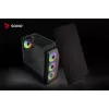 PC korpusas SAVIO Noctis Flow RGB — Cube, ATX/Mini-ITX, 3x 120 mm priekiniai ventiliatoriai, grūdintas stiklas šone, maks. GPU 35 cm