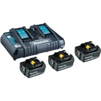 Įkroviklis Makita DC18RD su 3 akumuliatoriais Li-Ion 5 Ah