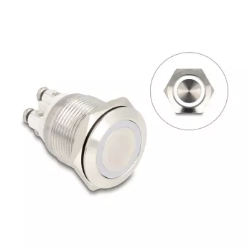 Mygtukinis skydelis DeLOCK 20977 sidabrinis 230V 3A