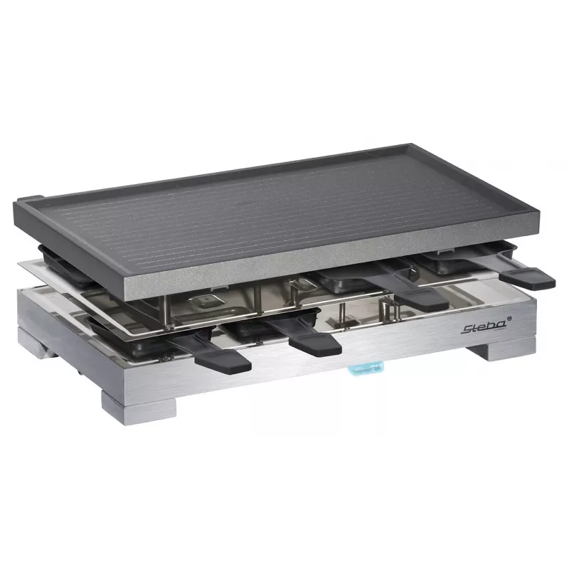 Steba RC 68 - Raclette grotelės - 1.2 kW - Juoda/Nerūdijantis plienas