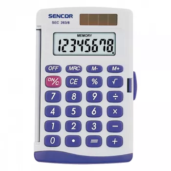 Sencor SEC 263/8 Pocket Grey pagrindinis skaičiuotuvas