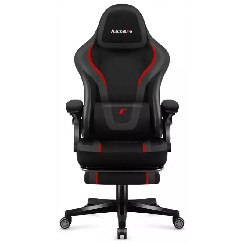 Žaidimų kėdė Huzaro Force 4.6 – audeklinė sėdynė, ergonomiška, reguliuojamas aukštis ir atlošas, juosmens atrama, 130 kg