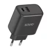 Laikiklis SAVIO LA-06/B USB Type-C 30W Power Delivery 1x USB-C Juodas, 5–20V, 3A/9V, 3A/5V, 3A/12V, 2.1A
