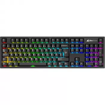 Mechaninė klaviatūra Sharkoon OfficePal KB70W — linijiniai jungikliai, tenkeyless išdėstymas