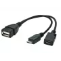 OTG laidas USB Micro AF- BM+(F) USB 2.0 OTG 15 cm