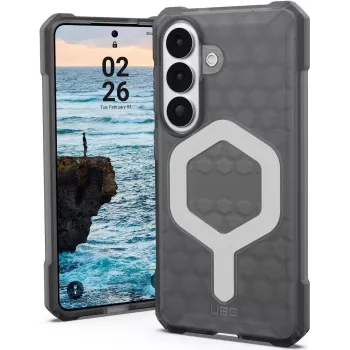 UAG Urban Armor Gear Essential Armor Dėklas su Magnetiniu Moduliu | Samsung Galaxy S26 | pelenų (pilkas permatomas) | 214534113131