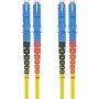 Skaidulinis šuolis helos E2000/E2000 Duplex 9/125µm OS2 0,5 m