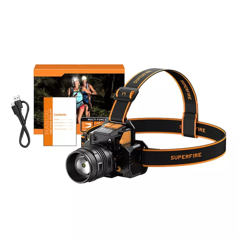 Kaktinė lempa Superfire HL58 350 lm USB, 3 režimai, įkraunama