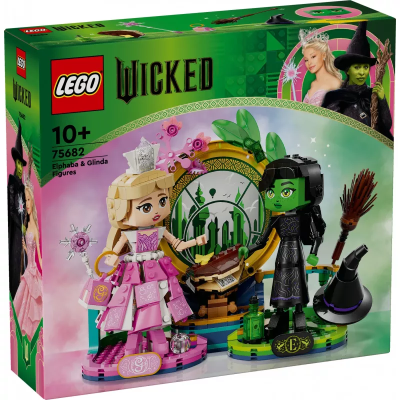 LEGO Wicked figūrėlės Elphaba ir Glinda 75682 – kolekcinis minifigūrėlių rinkinys