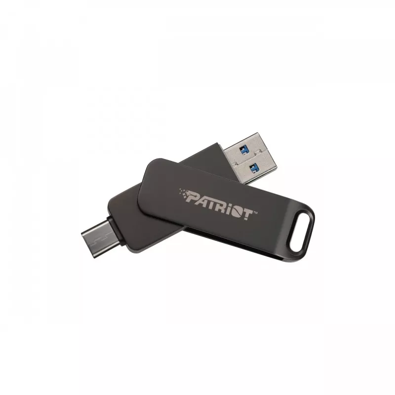 USB atmintukas PATRIOT Rage R550 1TB 100 MB/s USB A+C sukamasis dizainas (PE1TR550DSAD) Juodas