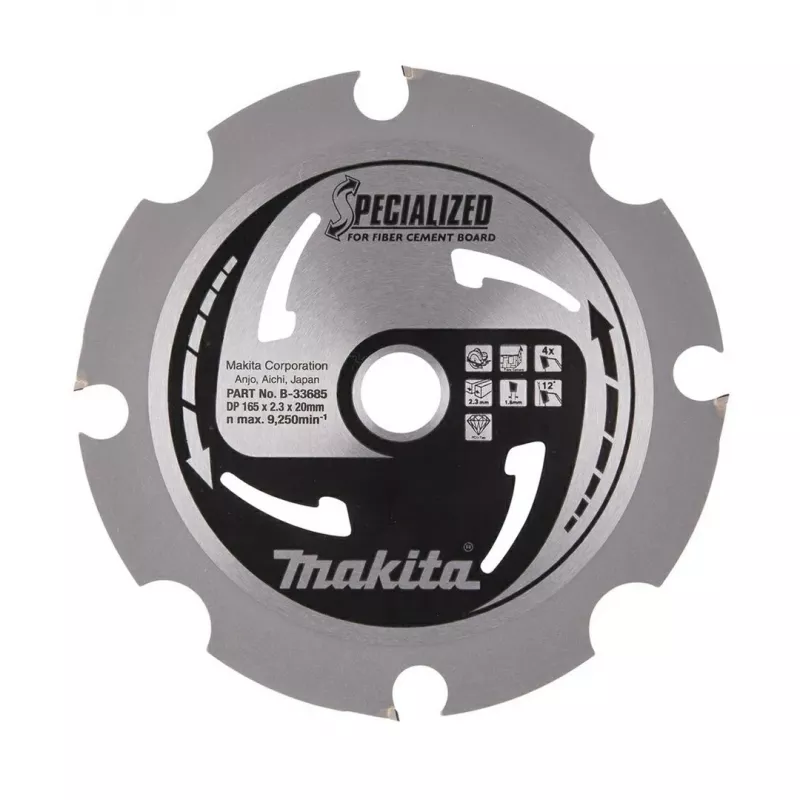 MAKITA pjūklo diskas 165x20x4Z pluoštiniam cementui
