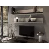 Plaukiojančių lentynų rinkinys Cama Meble SOHO 125×20×20 cm, medžio drožlių plokštė, kaspinas/juoda, 2 vnt.