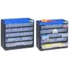 Dėžutė smulkioms detalėms allit 464610, plastikinė 300x285x135 mm, juoda/mėlyna