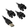 USB šakotuvas Lian Li PW-U2TPAB, A tipo vyriškas 1 į 3, IDC 9 kontaktų