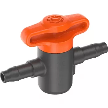 GARDENA reguliavimo ir uždarymo vožtuvas 3/16 inch (13217-20) juodas-oranžinis šalto vandens sistemoms