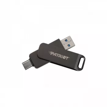 „Flashdrive“ PATRIOT Rage R550 32GB 100 MB/S USB A+C sukamasis dizainas (PE32GR550DSAD) Juoda