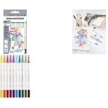 EBERHARD FABER Duo Fineliner įvairių spalvų 0,4 mm, 10 vnt. (551510)