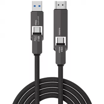 USB4 HDMI kabelis 4smarts ComboCord 240W 1,5 m – USB4 į HDMI, 240W galios tiekimas, 1,5 m ilgio