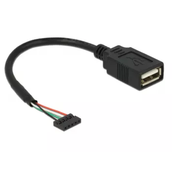 USB kabelis DeLOCK 84831 USB 2.0 0,15 m juodas