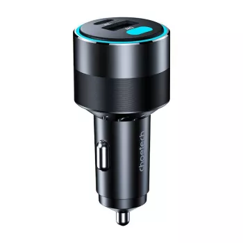 Choetech TC0011 automobilinis įkroviklis 130W 2x USB C 1x USB A (juodas)