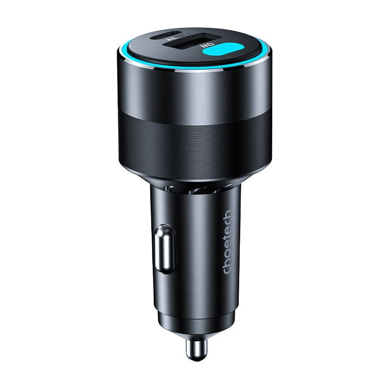 Choetech TC0011 automobilinis įkroviklis 130W 2x USB C 1x USB A (juodas)