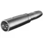 Wentronic Goobay XLR adapteris – XLR kištukas (3 kontaktai) > lizdas Jack 6,35 mm (2 kontaktai, mono) (27454)