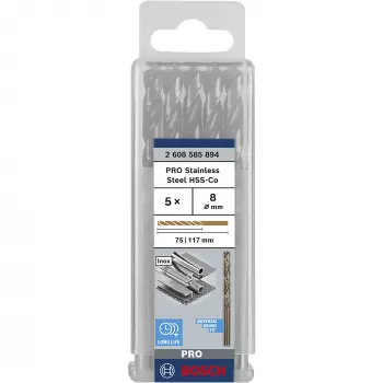 Gręžtuvai sukti HSS Co 5% Bosch 2608585894
