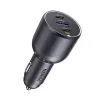 Automobilinis greitasis kroviklis Ugreen 130W 3 prievadai, pilka